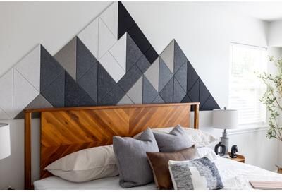 Felt Right Warm Medium Shaded Mountain   Sound Dampening Pinnable Tiles