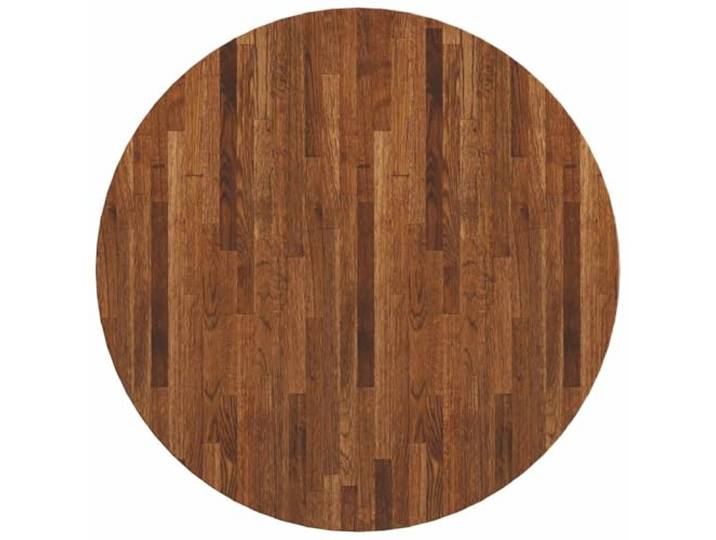 NKOPPFG Tischplatte Hellbraun Rund 80 x 4 cm Massivholz Eiche Umkehrbares Design, Für Küche Esszimmer Wohnzimmer, Pflegeleicht, Moderner Stil