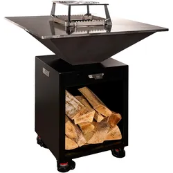 BlackForestSteel »FyrR Classic Storage Black« Plancha Grill 85x85 cm