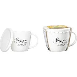 Suppentasse SOPPA (BHT 14,50x9,50x7,60 cm) - weiß - BHT 14,50x9,50x7,60 cm