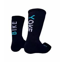 BIKEYOKE Socken 2.0 | schwarz / türkis / weiß