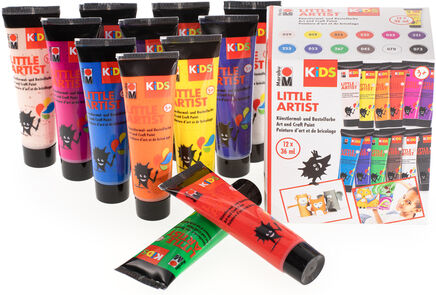 Marabu KiDS "Little Artist" Künstlermal- und Bastelfarbe, 12x 36 ml