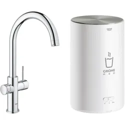 Grohe, Küchenarmatur, Red Compact 3IN1 kokendwaterkraan - C uitloop - 4L boiler - chroom - 30374001