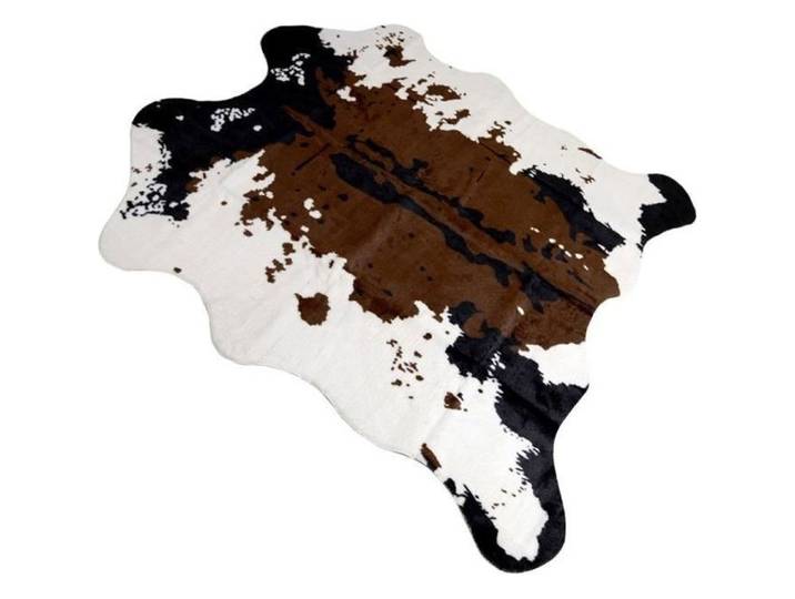 Tapis imitation peau de vache - LEEGOAL - 160x140 cm - Antidérapant - Marron - Polyester et latex - Style peau