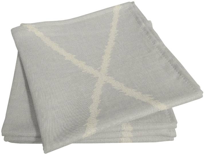 Stoffserviette ADAM Casket Valdelana Light Gr. 1, grau (hellgrau), B:30cm L:30cm, Obermaterial: 100% Baumwolle, Servietten, Stoffserviette