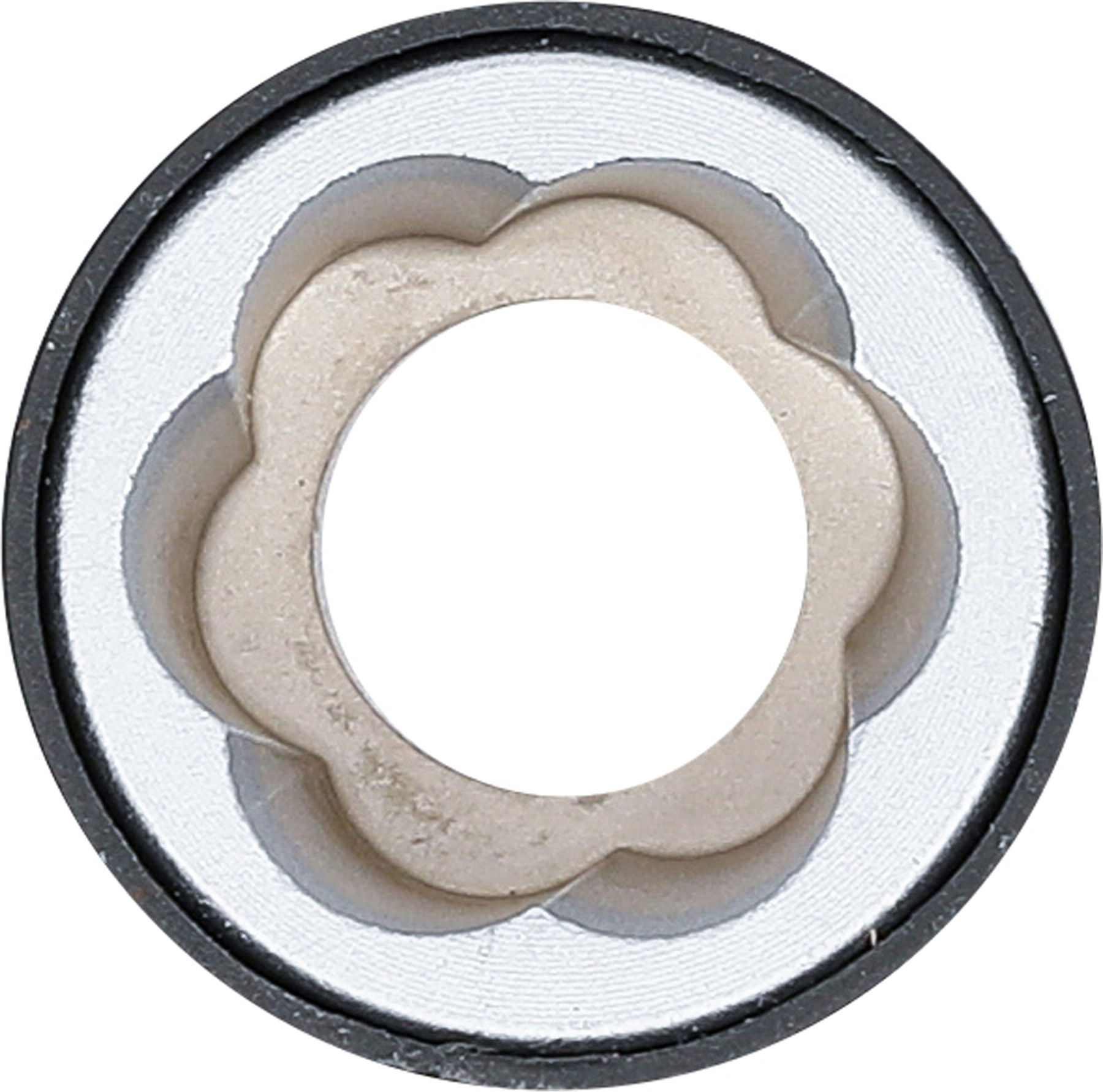 BGS Spiral-Profil-Steckschlüssel-Einsatz / Schraubenausdreher, Antrieb Außensechskant 17 mm, SW 17 mm ; BGS technic (7510-17)