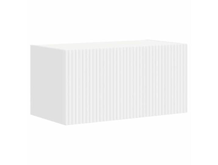 KUPTYERFG TV Lowboard Hängend Weiß 60x31x29,5 cm Hängeschrank Board Platzsparender Hängeschrank für Wohnzimmer und Schlafzimmer. Schafft Bodenfreiheit sowie Struktur für Ihre Mediengeräte.