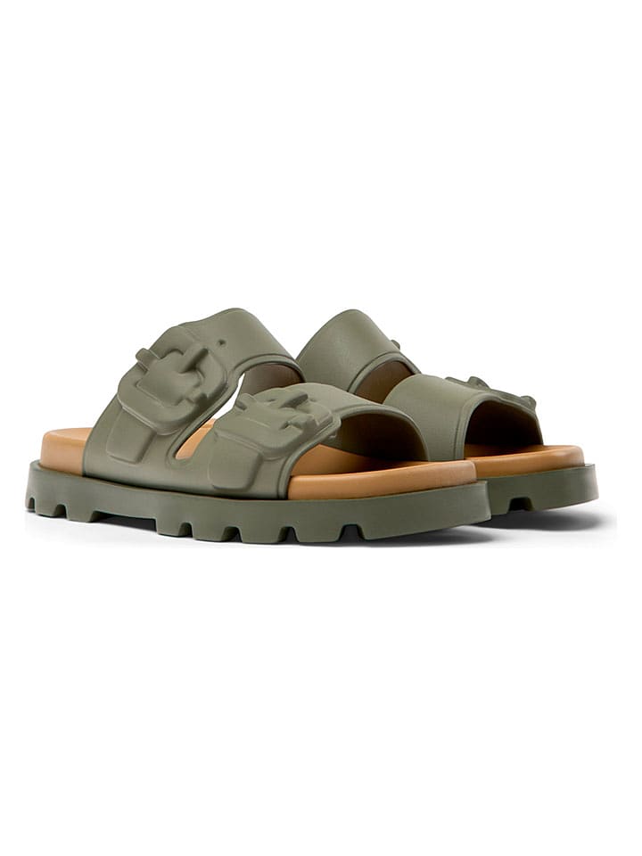Camper Pantoletten "Brutus" in Khaki - 40