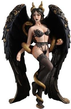 Veronese Design 10.63 inches Height Polyresin Lilith the First Temptress Multicolor Finish Figurine