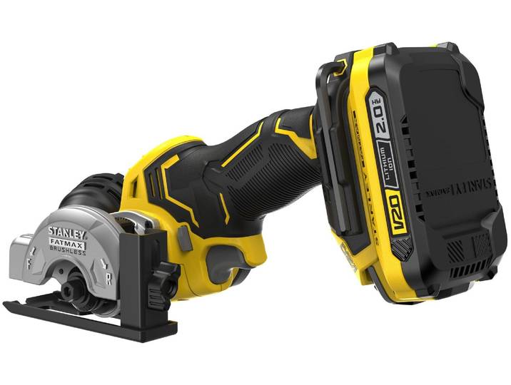 STANLEY FATMAX V20 Meuleuse 76 mm Brushless 18V + 2 Batteries 2Ah SFMCM300D2-QW