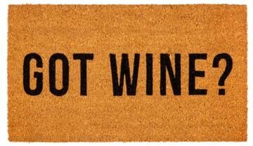 Evergreen "28"" x 16"" Natural Coir Door Mat, Got Wine? - 28"" x 16"""