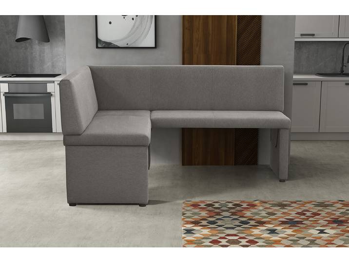 Banquette 166 x 87 x 146cm Gris Alignement à gauche Velours Cassie: Gris marron