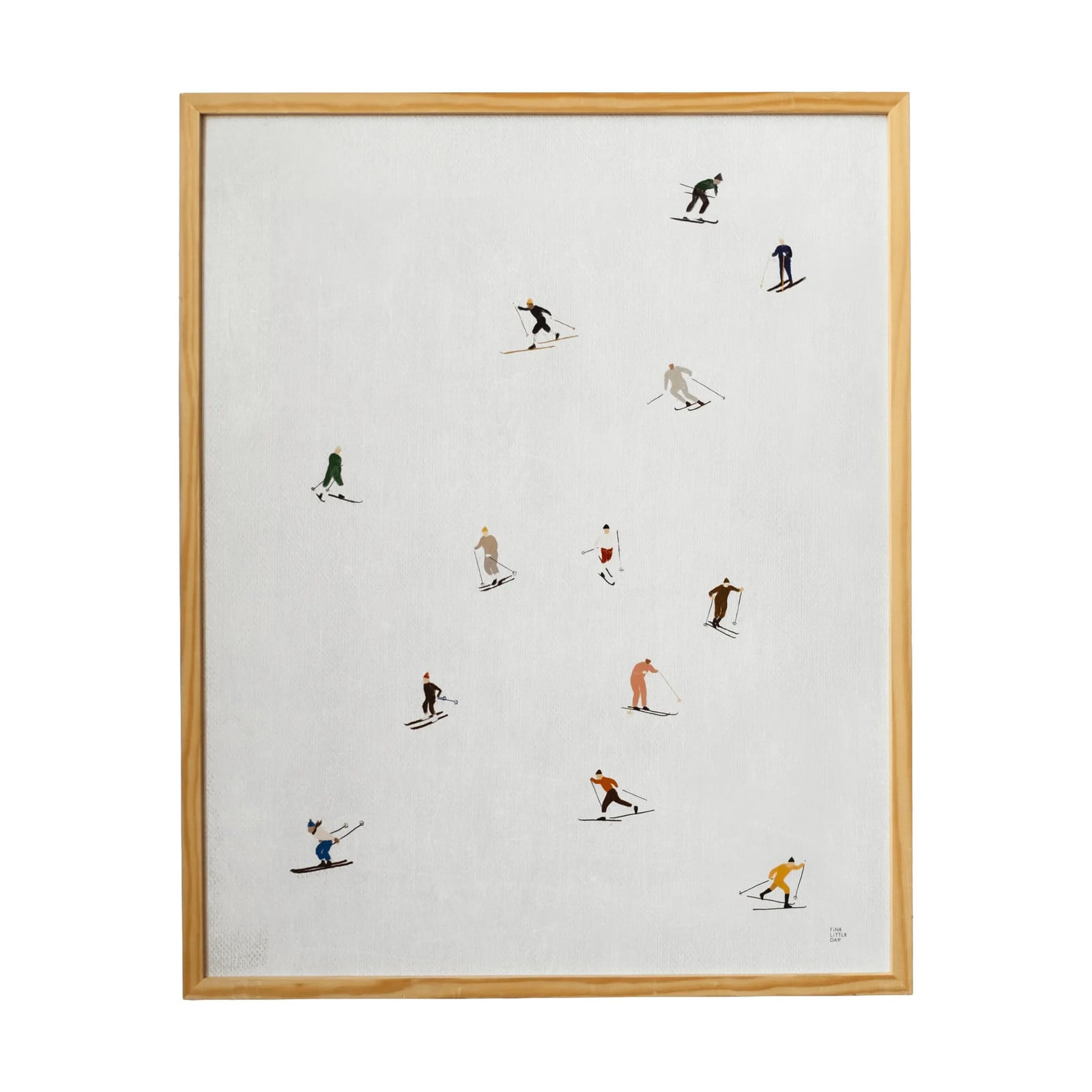 Fine Little Day Skiers poster lichtgrijs B: 40 cm, H: 50 cm