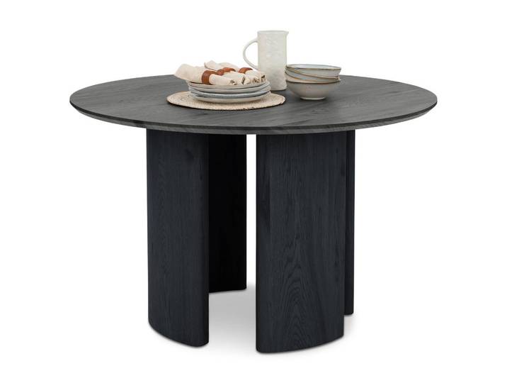 Idimex Esstisch Arvika schwarz, Schwarz, Mode, Rund, 120x76x120 cm, Esszimmer, Esstische