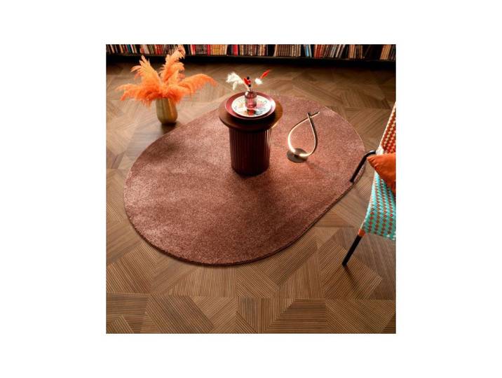 Tapis ovale - Lumicolor - Marron auburn - 120 x 170 cm