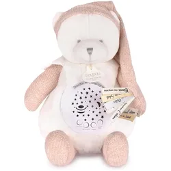 Doudou et Compagnie, Nachtlicht, Nachtlicht Sterne & Musik, Bär rosa 19cm