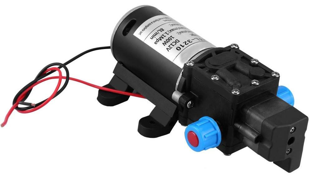 Dripio 12V DC membraanwaterpomp, 100W, 8 liter per minuut, 160 PSI, zelfaanzuigend