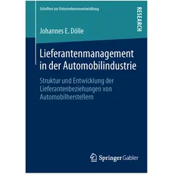 Lieferantenmanagement in der Automobilindustrie, Fachbücher von Johannes E. Dölle