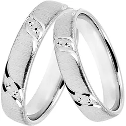 Trauring DOOSTI "Schmuck Geschenk Silber 925 Trauring Ehering Partnerring LIEBE" Gr. 52, silber (silberfarben), Fingerringe, Damen, 52, Silber 925 (Sterlingsilber), 4mm, Trauring, mit Zirkonia (synth.)
