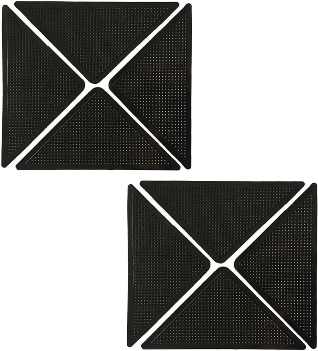 Set van 8 herbruikbare tapijten met antislip onderlaag voor houten vloeren en tapijten