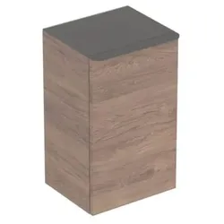 Geberit Smyle Square Seitenschrank 500360JR1 links, 36x60x32,6cm, Holzstruktur Nussbaum hickory, 1 Tür
