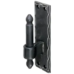 Alberts® Kloben ⌀16mm auf Platte 150x45mm Abstand 25mm Randgehämmert schwarz