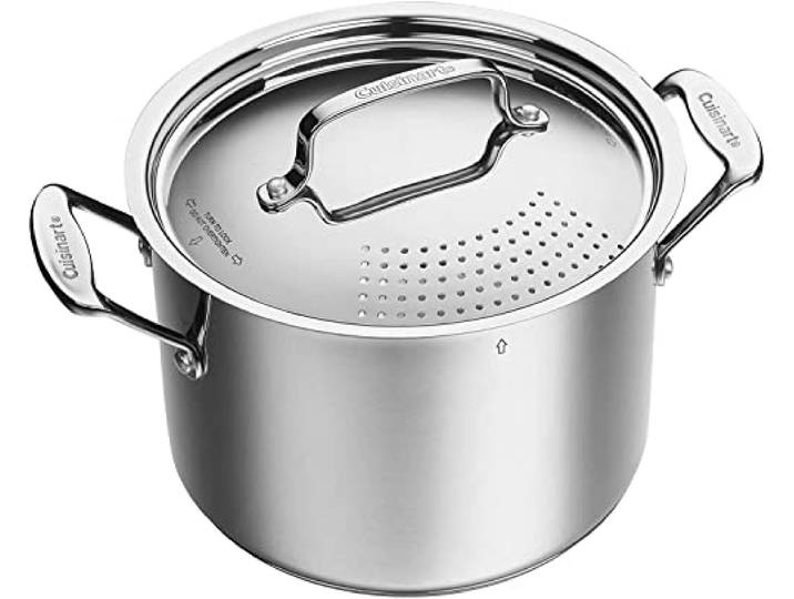 Cuisinart 766S-22 Pastatopf aus Edelstahl mit Siebdeckel, 6 l