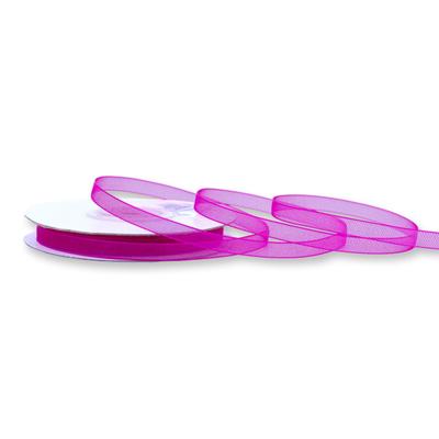 Creativery 6mm Organzaband 25m Chiffonband Schleifenband Geschenkband Stoffband Schmal Fuchsia