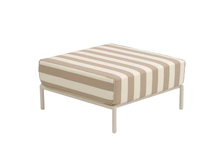 Oviala - Pouf rayé pour salon de jardin modulable