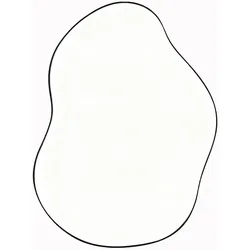 COSTWAY Unregelmäßiger Wandspiegel, asymmetrischer Spiegel, gerahmter Hängespiegel, moderner Kosmetikspiegel für die Wand