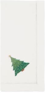Saro Lifestyle "Whimsical Christmas Tree Embroidered Napkin (Set of 6) - 20""x20"""