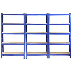 3 x Monster Racking T-Rax 75cm Lagerregal - Blau