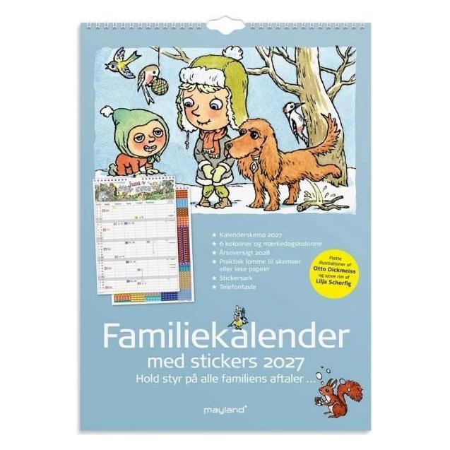 Mayla Pharma Familiekalender Otto Dickmeiss & Lilja Scherfig 6 kol. A3 2027 (A3) (27066250)