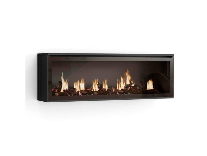 Cheminée électrique led effet bois noir 107x25x38cm effet feu xxl
