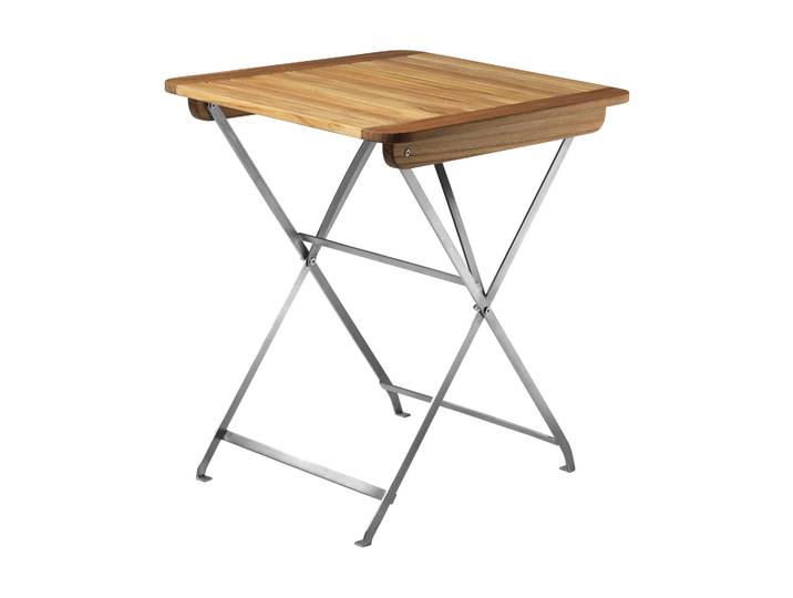 FDB Møbler Table de balcon M26 Lilleø Teak-acier inoxydable