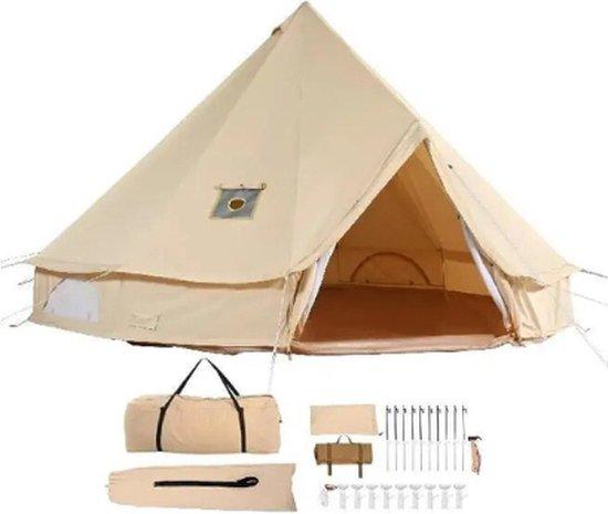 Famanu Canvas Zelt 3m Durchmesser - Wasserfest - Für 3 bis 4 Personen