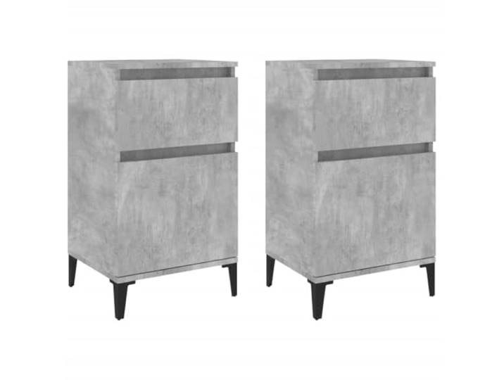 LKJephalotrop Nachttisch 2er Set Betongrau 40x35x70cm Beistelltisch Praktisches 2er Set Nachtschränke in Beton-Optik für Schlafzimmer und Wohnbereich mit geräumigen Fächern.