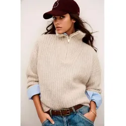 BA&SH für Damen. 1H25BELT Beltane Pullover beige (36), Lässig, Wolle