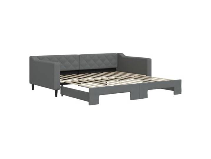 vidaXL Tagesbett Ausziehbar Dunkelgrau 100x200 cm Stoff