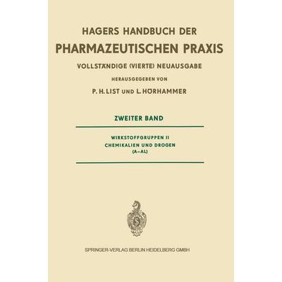 Hagers Handbuch der Pharmazeutischen Praxis, Taschenbuch von Hans Hermann Julius Hager,Hermann J. Roth,Paul Heinz List,Walther Kern, Springer,