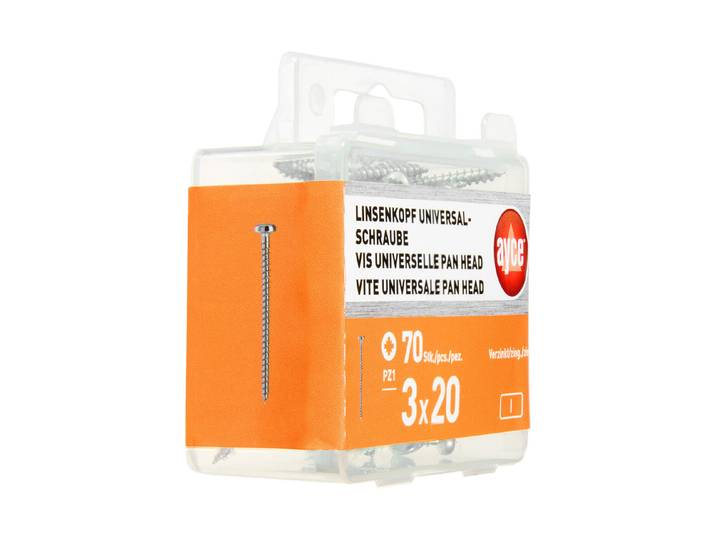 Ayce Universalholzschraube Panhead 3 × 20 mm