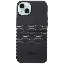 Audi IML MagSafe Case iPhone 15 Plus / 14 Plus 6.7" czarny/black hardcase AU-IMLMIP15M-A6/D3-BK (Apple iPhone 15 Plus), Smartphone Hülle, Schwarz