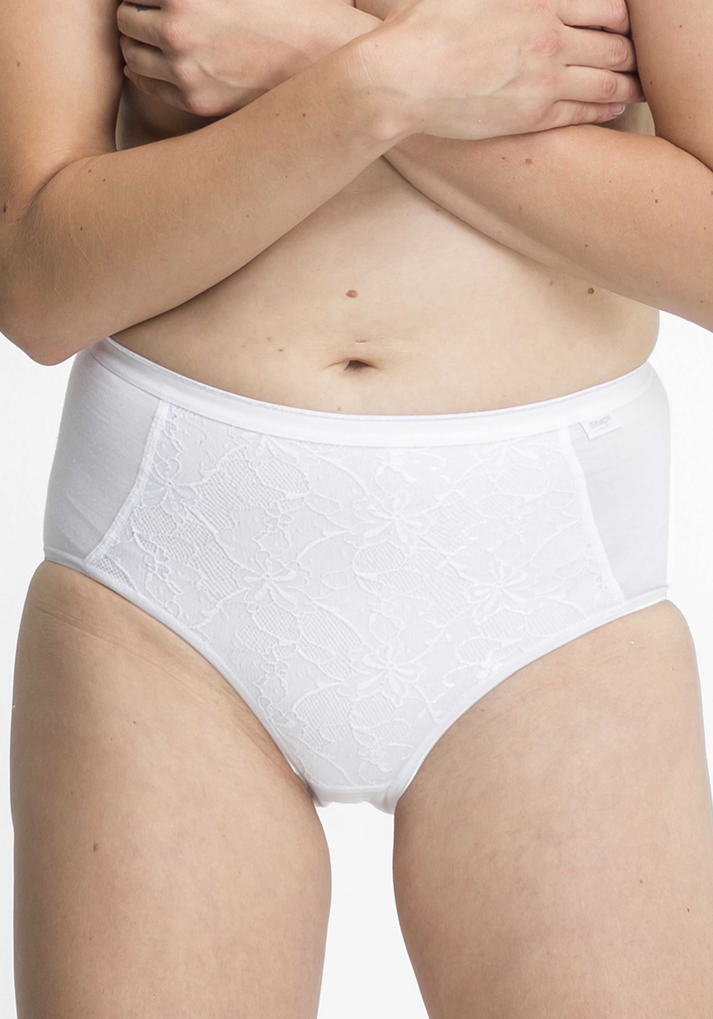 Formslip SPEIDEL "Shape", Damen, Gr. 40, weiss (weiß), Obermaterial: 92% Baumwolle, 8% Elasthan, unifarben, Unterhosen Formslip, feminin, bequem, elegant, figurbetonend, Baumwollmix weiß 40