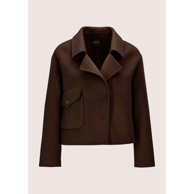 Kurzjacke MADELEINE "Doubleface-Jacke aus Wolle Jas. Zuiver wol", Damen, Gr. 34, braun, Obermaterial: 70% Wolle WO. 30% Polyester PES., Modern, Jacken Kurzjacke, Doublefaceverarbeitung