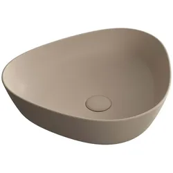VitrA Plural Aufsatzschale flach asymmetrisch 47 x 40 x 13 cm Tonerde Matt,7812B474-0016 7812B474-0016