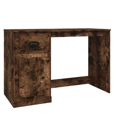 Helloshop26 - Schreibtisch Arbeitsplatz Computertisch Arbeitsmöbel mit Schublade geräucherte Eiche 115 x 50 x 75 cm braunes 02_0023447