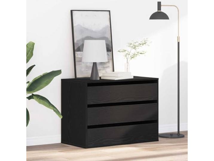 smnyxs Schubladenschrank, Schwarz, 80 x 41 x 58 cm, aus Holz Aufbewahrung für Schlafzimmer, Kleidung und Accessoires, minimalistisches Design, rechteckige Struktur, modernes Interieur