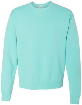 ComfortWash by Hanes GDH400 Men's Comfort Wash Fleece Sweatshirt in Mint size Medium   Cotton/Polyester Blend