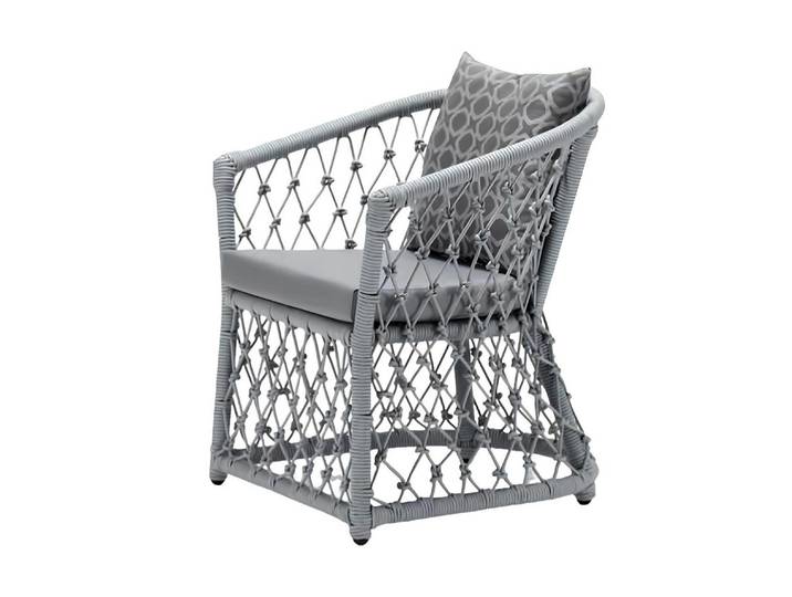 Xlmoebel Sessel Moderner grauer Rattan-Sessel mit weicher Polsterung (Sessel), Hergestellt in Europa