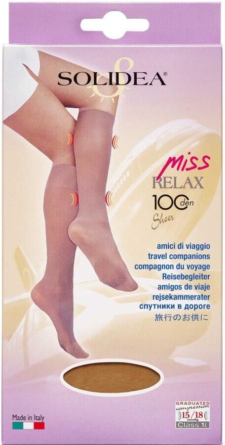 Solidea Knæ Miss Relax 100 SH Camel Medium Medicinsk udstyr 1 par